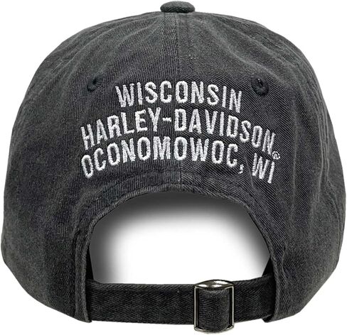 Harley-Davidson Women's Thicket B&S Roses Adjustable Curved Bill Dad Hat, Black in Saudi Arabia