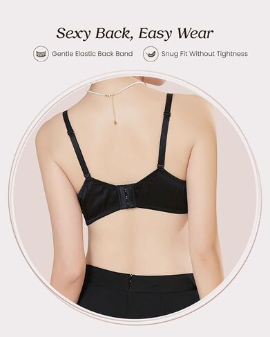 Real Mulberry Silk Bralette, Wireless Push-Up 19 Momme Silk Satin Bra with Adjustable Straps in Saudi Arabia