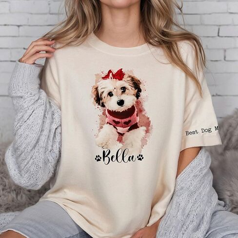 LAVAPE Custom Shirt With Pet Picture, Dog Mom Shirts For Women, Best Dog Mom Sweatshirt Women, Mother's Day Hoodie in Saudi Arabia