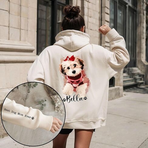LAVAPE Custom Shirt With Pet Picture, Dog Mom Shirts For Women, Best Dog Mom Sweatshirt Women, Mother's Day Hoodie in Saudi Arabia