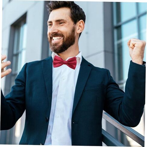 PACKOVE بدلة رسمية للرجال ربطة القوس فيونكة سهرة Cravat مجموعة الزفاف Cummerbund حامل مربع الجيب in Kuwait