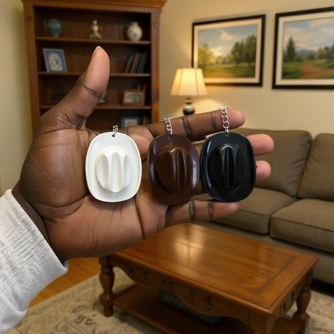 2pcs Cowboy Hat Texas Style Bottle Opener Keychain, available in three colors to create your personalized style. (White) in Saudi Arabia