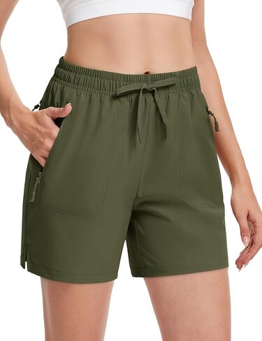 TACVASEN Women's 5" Hiking Shorts Quick Dry Lightweight UPF 50+ Athletic Shorts with Pockets Summer Golf Casul Workout in Saudi Arabia