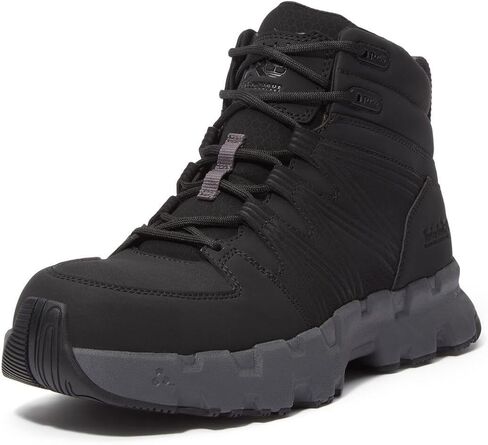 Timberland PRO Men's Powertrain EV Mid Composite Safety Toe Static Dissipative SD10 Industrial Athletic Work Shoe, Blackout, 10.5 Wide in Saudi Arabia
