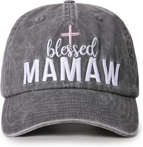 InnoBeta Mamaw Gifts, Gifts for Mamaw, Blessed Adjustable Embroidered Baseball Cap on Mother's Day, Christmas, Birthday in Saudi Arabia