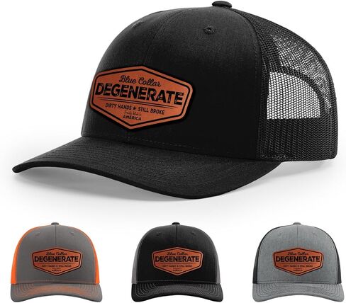 Blue Collar Degenerate Hat, Dirty Hands Still Broke Hat, Proudly America Hat in Saudi Arabia