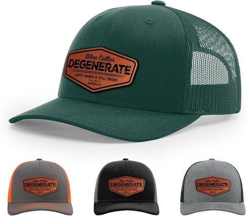 Blue Collar Degenerate Hat, Dirty Hands Still Broke Hat, Proudly America Hat in Saudi Arabia