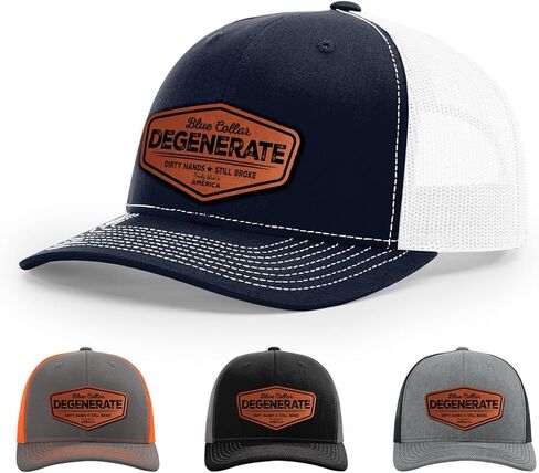 Blue Collar Degenerate Hat, Dirty Hands Still Broke Hat, Proudly America Hat in Saudi Arabia