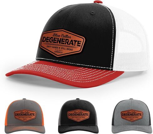 Blue Collar Degenerate Hat, Dirty Hands Still Broke Hat, Proudly America Hat in Saudi Arabia