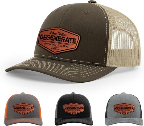 Blue Collar Degenerate Hat, Dirty Hands Still Broke Hat, Proudly America Hat in Saudi Arabia