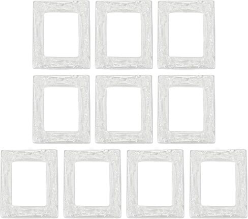 uxcell 10pcs Vintage Resin Picture Frames, Mini Tiny Photo Frame Rectangle Jewelry Display Prop for DIY Table Top Photography Wedding Decor, Gold, 1.5 x 1.2 in Saudi Arabia