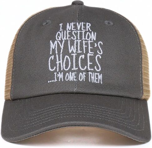 InnoBeta Husband Gifts Cap, Funny Adjustable Embroidered Hat for Anniversary, Valentine's Day, Birthday, Christmas, Grey-Brown in Saudi Arabia