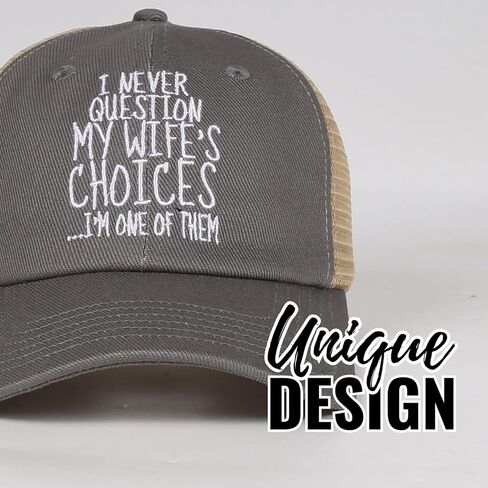 InnoBeta Husband Gifts Cap, Funny Adjustable Embroidered Hat for Anniversary, Valentine's Day, Birthday, Christmas, Grey-Brown in Saudi Arabia