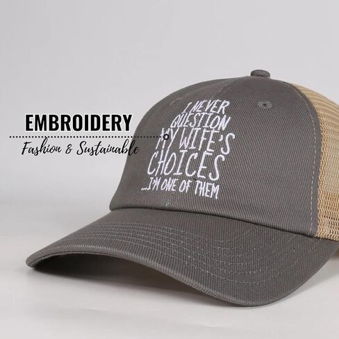 InnoBeta Husband Gifts Cap, Funny Adjustable Embroidered Hat for Anniversary, Valentine's Day, Birthday, Christmas, Grey-Brown in Saudi Arabia