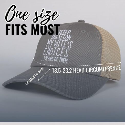 InnoBeta Husband Gifts Cap, Funny Adjustable Embroidered Hat for Anniversary, Valentine's Day, Birthday, Christmas, Grey-Brown in Saudi Arabia