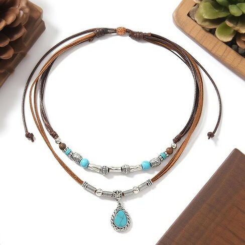 JAVARNV Boho Necklaces for Women Western Necklaces Country Concert Cowgirl Accessories Nashville Outfit for Women Choker Necklace Western Dress Jewelry Country Cowgirl Accessories Gifts in Saudi Arabia
