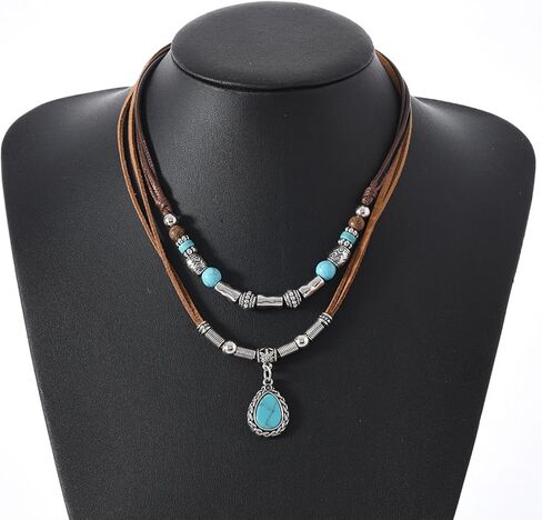 JAVARNV Boho Necklaces for Women Western Necklaces Country Concert Cowgirl Accessories Nashville Outfit for Women Choker Necklace Western Dress Jewelry Country Cowgirl Accessories Gifts in Saudi Arabia