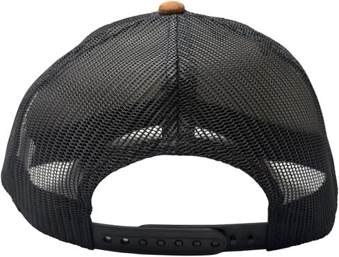 Ashen Fane Faux Suede Polyester Blend 5 Panel Classic Flat or Round Visor Adjustable Snapback Mesh Back Trucker Hat in Saudi Arabia