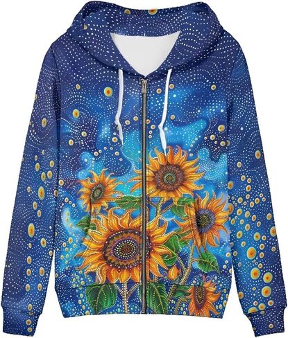 NRBEAWD Women's Zip Up Hoodies Casual Long Sleeve Track Jackets Hooded Sweatshirts With Pockets XS-5XL in Saudi Arabia