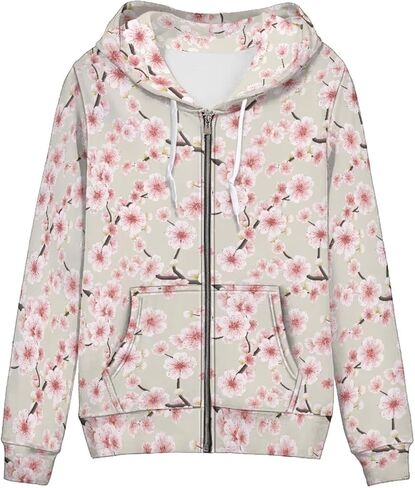 NRBEAWD Women's Zip Up Hoodies Casual Long Sleeve Track Jackets Hooded Sweatshirts With Pockets XS-5XL in Saudi Arabia