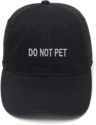 Do Not Pet Embroidered Mens Baseball Cap Cotton Washed Baseball Hat in Saudi Arabia