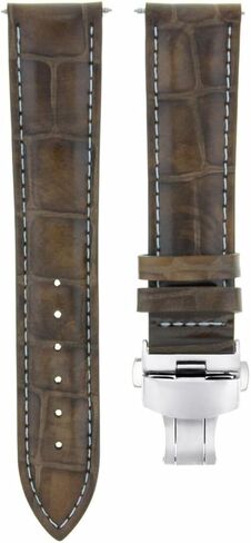 Ewatchparts 23mm Leather Watch Band Strap Compatible With Citizen Ecodrive AT8020-03L BU2013-08E Light Brown in Saudi Arabia