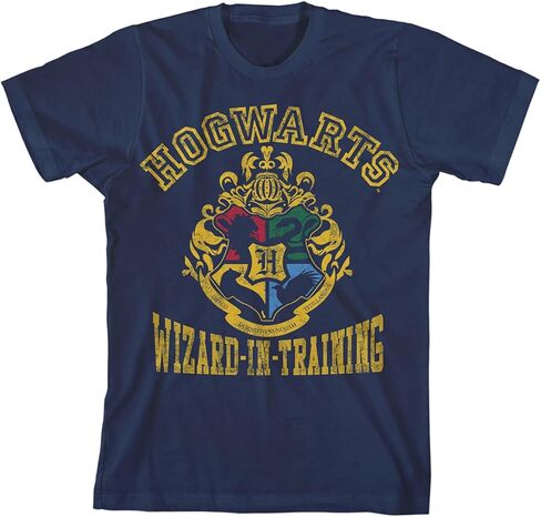 Harry Potter Wizard-in-Training Hogwarts Crest Boy's Navy Blue Tee in Saudi Arabia