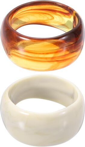 MECCANIXITY Acrylic Chunky Bangle Bracelets for Women, Acrylic Resin Bangle Statement Acetate Cuff Wristband Fashion Jewelry Bracelet in Saudi Arabia