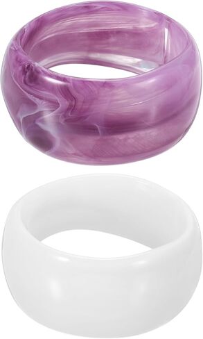 MECCANIXITY Acrylic Chunky Bangle Bracelets for Women, Acrylic Resin Bangle Statement Acetate Cuff Wristband Fashion Jewelry Bracelet in Saudi Arabia