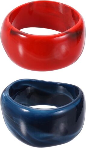 MECCANIXITY Acrylic Chunky Bangle Bracelets for Women, Acrylic Resin Bangle Statement Acetate Cuff Wristband Fashion Jewelry Bracelet in Saudi Arabia