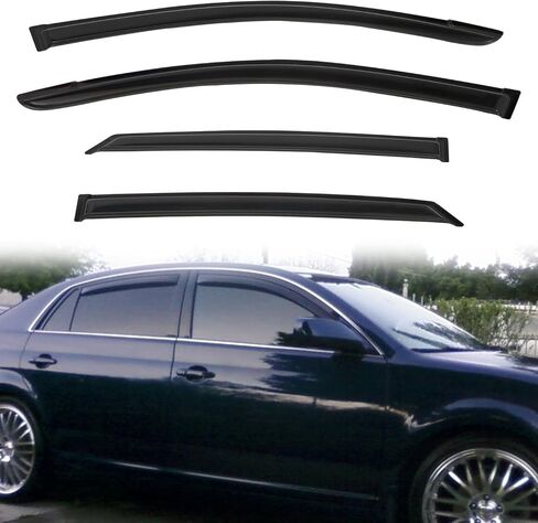 4 pcs Compatible with 03-08 Pilot Front+Rear Sun/Rain Guard Outside Mount Window Visors in Kuwait