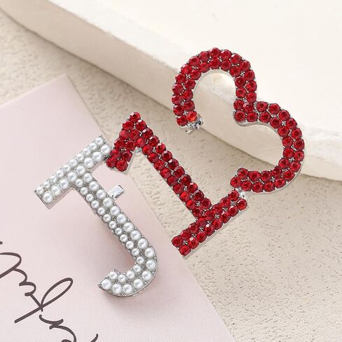 Fashion Metal Inlay Red Sorority Brooch Jewelry Greek Life Delta Women Organization Pin for Gift in Saudi Arabia