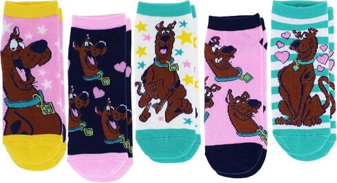 Hyp Scooby-Doo Hearts Ladies Low-Cut Socks, 5-Pack, Shoe Size 4-10 in Saudi Arabia