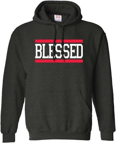 Gs-eagle Men's Printed Blessed Graphic Hoodie in Saudi Arabia