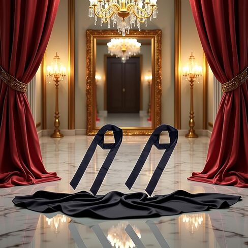 2Pcs Black Satin Belt, Ribbon Long Sash Belt for Dress, Wedding, Birthday, Special Occasion Accessories for Ladies, Women in Saudi Arabia