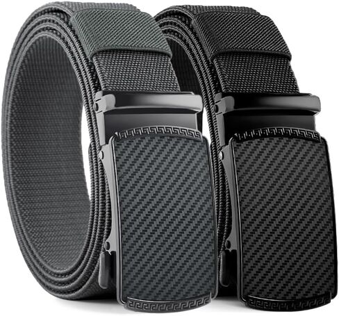 Ratchet Golf Belt for Men 2 pack, Nylon Web Tactical Belt, Trim to Fit in Saudi Arabia