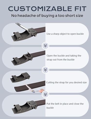 KEYNAT Ratchet Belts for Men, Dress Ratchet Belt Genuine Leather 1 3/8", Mens Belt with Automatic Alloy Buckle in Saudi Arabia