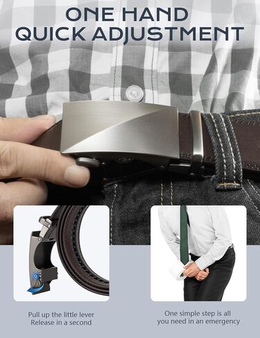 KEYNAT Ratchet Belts for Men, Dress Ratchet Belt Genuine Leather 1 3/8", Mens Belt with Automatic Alloy Buckle in Saudi Arabia