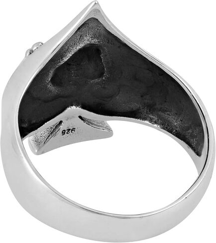 AeraVida Unique Skull in Spade Poker .925 Sterling Silver Ring in Saudi Arabia
