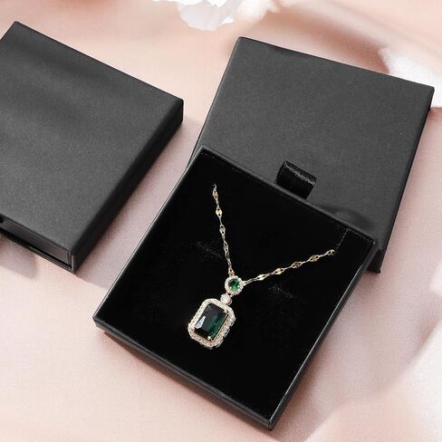 Abeillo 2 Pack Jewelry Gift Boxes Thick Paper Box, 3.1x3.1x0.7 Inch Small Jewelry Gift Boxes (Black) in Saudi Arabia