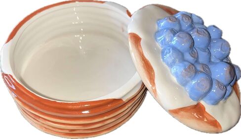 1616Holdings Ceramic Blueberry Pancake Stack Trinket Box Jar 6in x 6in x 3in in Saudi Arabia