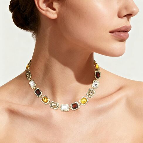 BONJOULRY Chunky Gold Necklace for Women Gold Evil Eye Cowboy Pendant Necklace Dainty Paperclip Chain Vintage Luck Amulet Choker Necklaces Celestial Jewelry Gift in Saudi Arabia