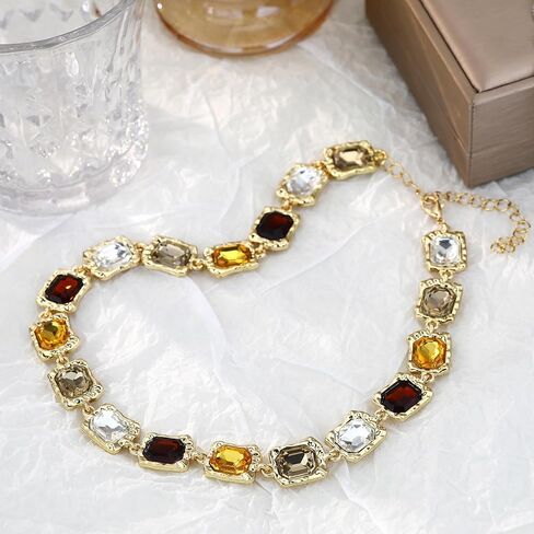 BONJOULRY Chunky Gold Necklace for Women Gold Evil Eye Cowboy Pendant Necklace Dainty Paperclip Chain Vintage Luck Amulet Choker Necklaces Celestial Jewelry Gift in Saudi Arabia