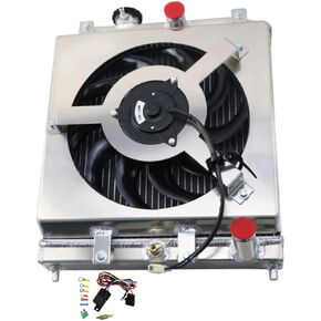 4 Row All Aluminum Radiator Compatible with Honda Civic EG EK Del Sol Integra B16 B18 D15 D16 1992-2000 in Kuwait