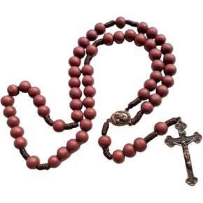 Catholic Brown Handmade Rosary Necklace in Saudi Arabia