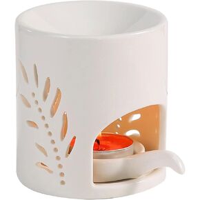 Auxmeware Essential Oil Burner for Scented Oil, Oil Warmer, Tealight Waxmelt Warmer, Candle Diffuser, Tea Light Holder, Square in Saudi Arabia