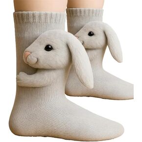 3D Knit Animal Socks, Funny Double-Layer Cotton Socks,Novelty Animals Hug Hand Crocheted Warm Sock in Saudi Arabia