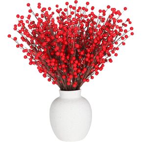 نسيم اللمس 10 حزمة سيقان التوت الأحمر، 17.7 بوصة التوت الأحمر يختار فروع التوت هولي لزينة شجرة عيد الميلاد، ينبع التوت البري فو، يختار شجرة عيد الميلاد الاصطناعية وبخاخ ديكور الشتاء in Kuwait