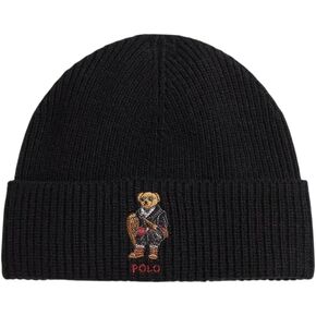 POLO RALPH LAUREN Men's Holiday Bear Beanie, One Size,Black in Saudi Arabia