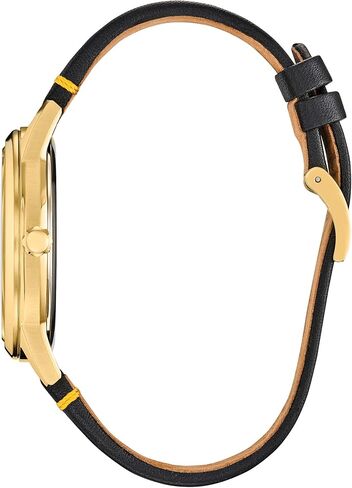 Citizen Men's Eco-Drive Disney Donald Duck Watch, Black Leather Strap, Black Dial, Date (Model: AW1789-04W) in Saudi Arabia
